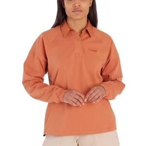 Marmot Women's Orange Crew Neck Rugby Sweater NWT